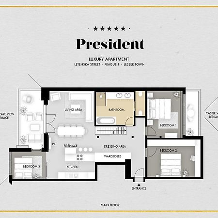 President Apt By Prague Castle, Views Exteriér fotografie