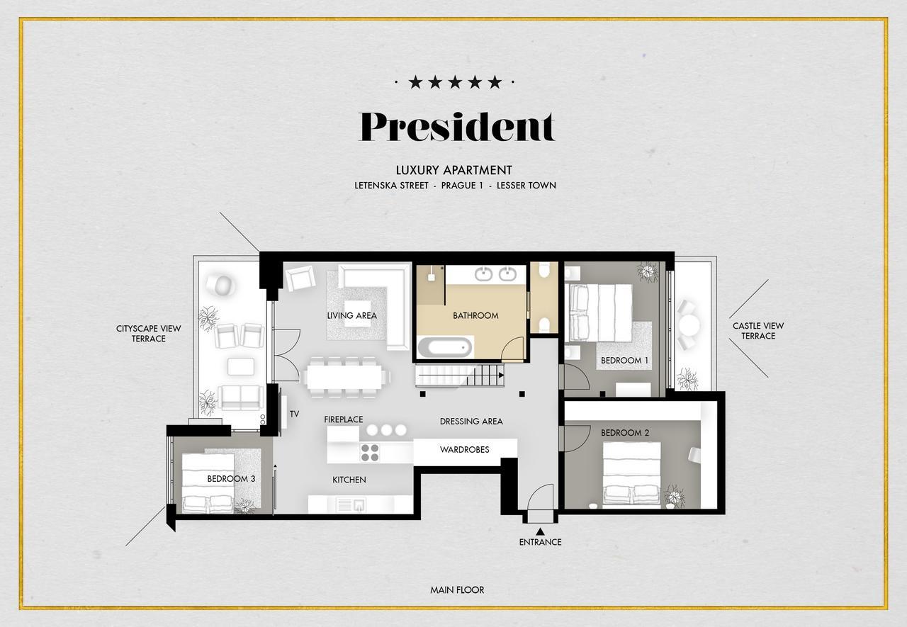 President Apt By Prague Castle, Views Exteriér fotografie